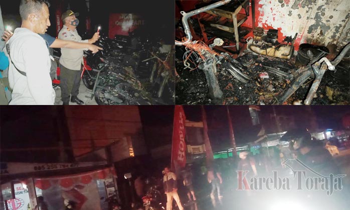 Dealer Honda di Karassik Rantepao Terbakar