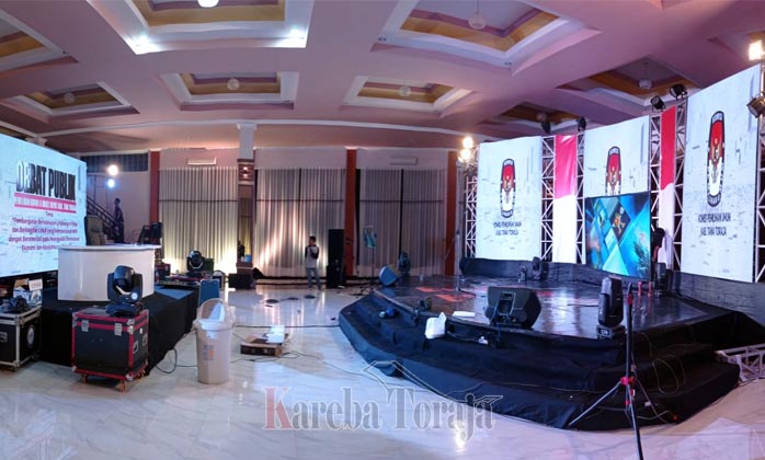 Begini Model Panggung Debat Publik Pilkada Toraja, Mirip Pilpres Amerika