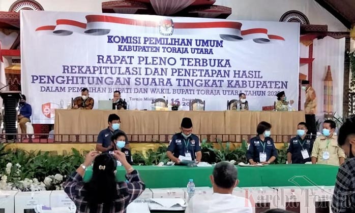 Hasil Pleno KPU: OmBas – Dedy Pemenang Pilkada Toraja Utara Tahun 2020
