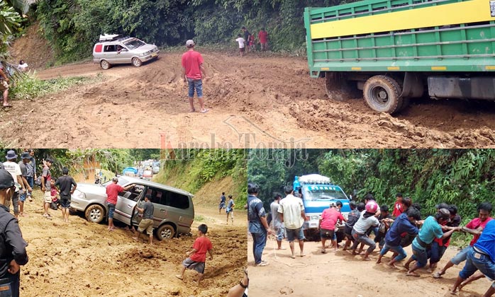 FOTO: Begini Kondisi Jalan Poros Sa’dan – Batusitanduk Saat Musim Hujan