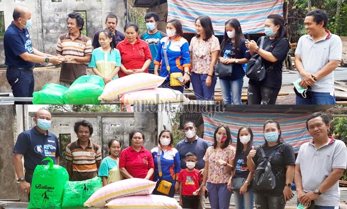 Paguyuban Agen BRILink “Toraja Sikamali’” Bantu Korban Kebakaran di Gandangbatu Sillanan