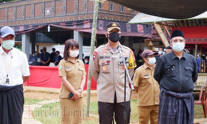 Sehari, Polres Bersama Satgas Covid-19 Hentikan Tiga Rambu Solo’ di Tana Toraja