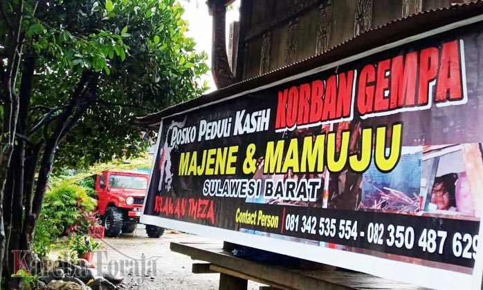 Relawan The-Za dan Garda Muda JRM Buka Posko Bantuan Korban Gempa Sulbar