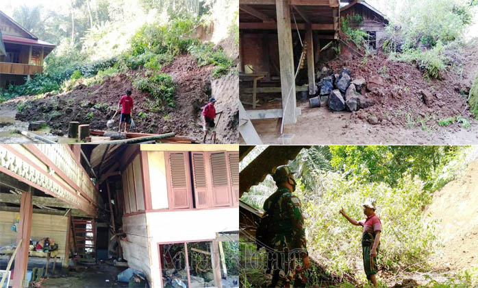Longsor Terjang 4 Rumah Warga di Toraja Utara