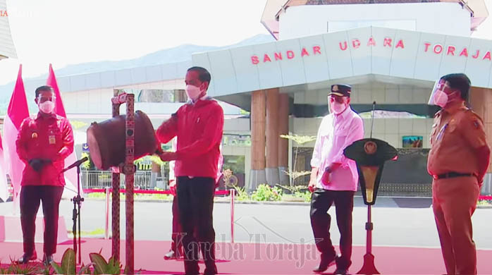Presiden Jokowi Resmikan Bandar Udara Toraja di Tana Toraja