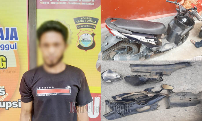 Lupa Cabut Kunci Kontak, Sepeda Motor Milik Warga Makale Ini Dicuri, Pelakunya Berhasil Diringkus Tim Batitong Maro