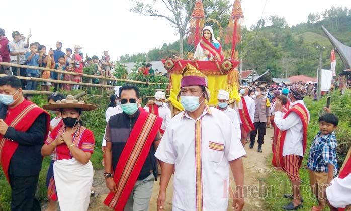 Sambut Kedatangan Patung Bunda Maria Datu Rara’na Simbuang, Pemuda Katolik Tana Toraja Gelar Bakti Sosial