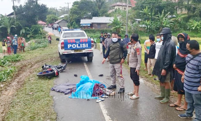 Motornya Dilindas Truk, Remaja 15 Tahun Ini Meninggal Dunia di Jalan Poros Makale-Sangalla’