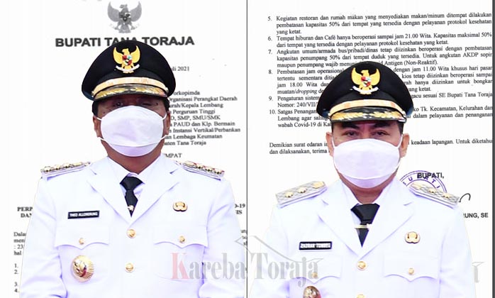 Pembatasan Kegiatan Sosial Kemasyarakatan di Tana Toraja Diperpanjang Hingga Akhir Juli