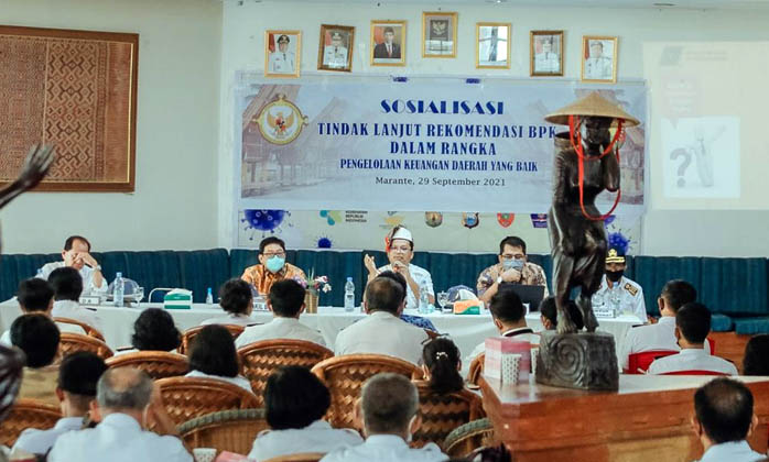 BPK Sulsel Sosialisasikan Cara Penyelesaian Tindak Lanjut Rekomendasi LHP di Toraja Utara