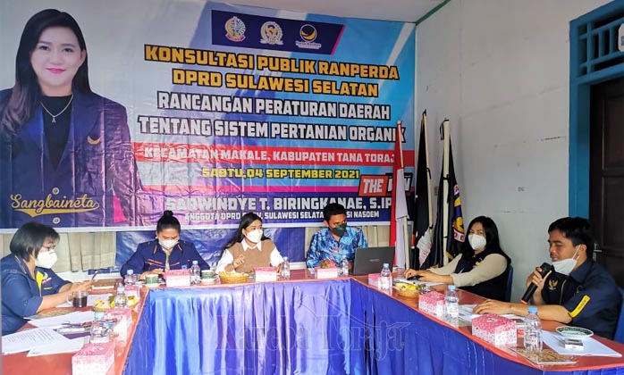 Legislator Provinsi Sarwindye Biringkanae Gelar Konsultasi Publik Ranperda Sistem Pertanian Organik