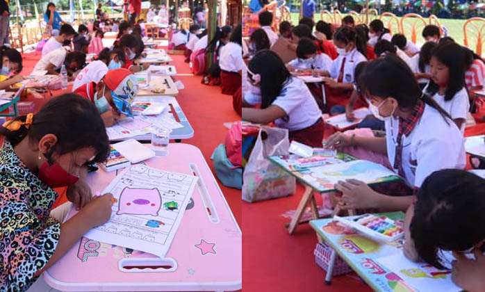 FOTO: Lomba Mewarnai Toraja Highland Festival 2021