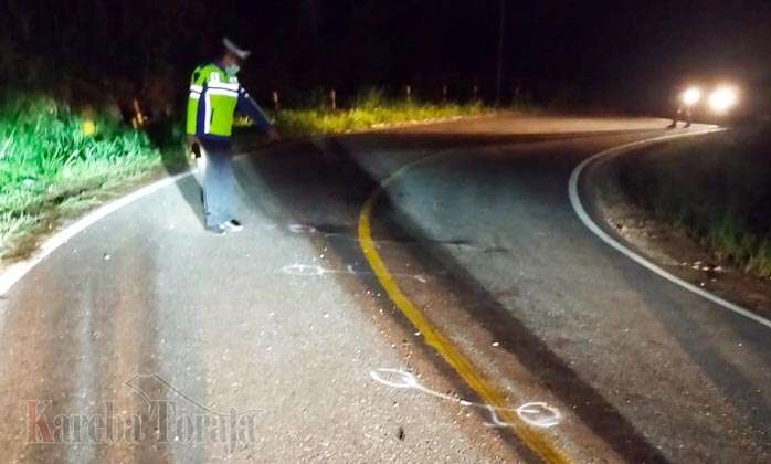 Lakalantas Tunggal di Poros Makale-Enrekang, Pengendara Sepeda Motor Meninggal