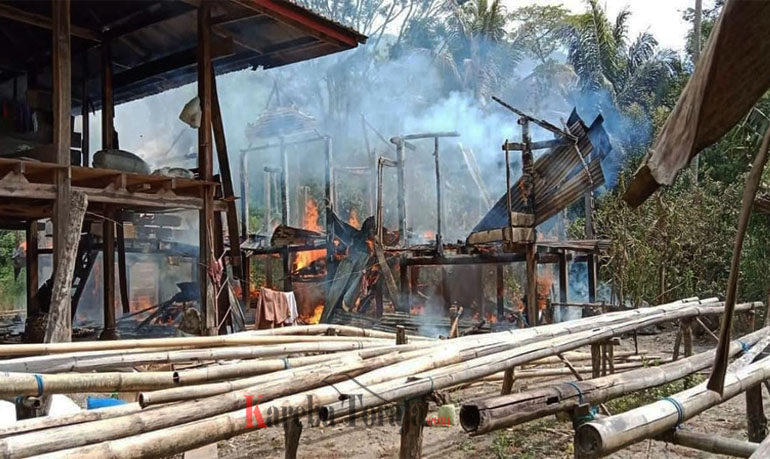 Satu Rumah Ludes Terbakar di Lembang Balepe’ Kecamatan Malimbong Balepe’