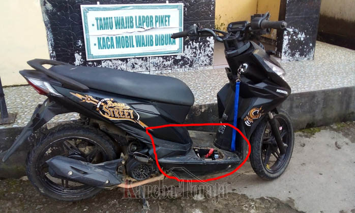 Dicuri di Parkiran RS Marampa’ Rantepao, Sepeda Motor Ini Ditemukan Tinggal Rangka