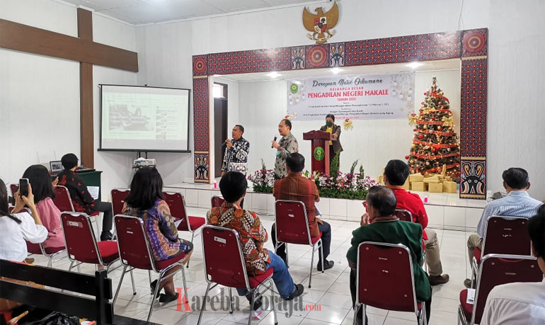 Perayaan Natal Oikumene Keluarga Besar Pengadilan Negeri Makale berlangsung Khidmat