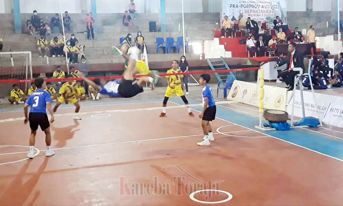 8 Kabupaten/Kota Ikuti PraPorprov Sepak Takraw di Toraja Utara