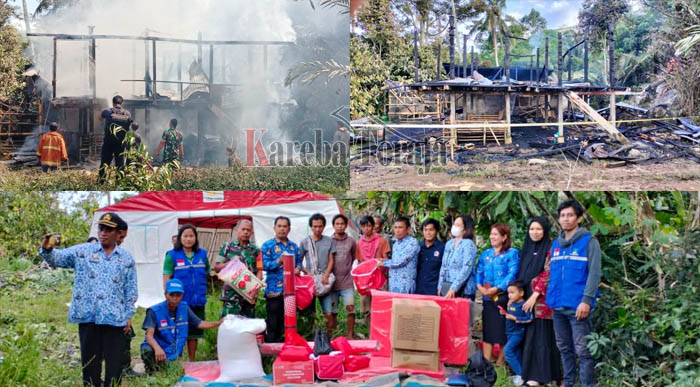 Dinsos Toraja Utara Salurkan Bantuan untuk Korban Kebakaran di Tikala
