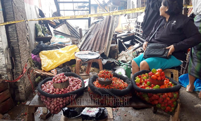 Meski Ada Kebakaran Tadi Malam, Aktivitas Pasar Pagi Rantepao Tetap Normal