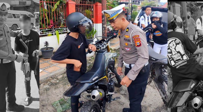 Satlantas Polres Toraja Utara Mulai Tertibkan Knalpot Racing