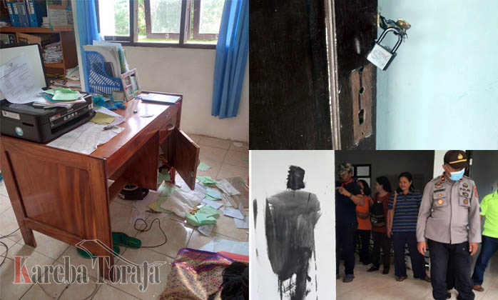 Kantor Camat Saluputti, Tana Toraja Dibobol dan Dirusak Orang Tak Dikenal