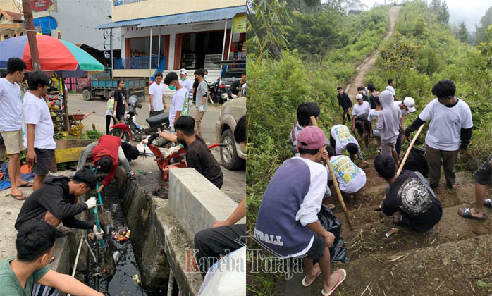 Komunitas Anak Punk di Makale Bersihkan Sampah di Pasar Makale dan Obwis Pango-pango
