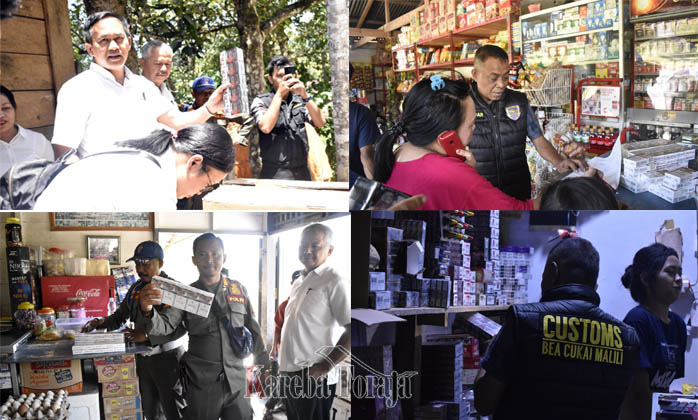 10 Karton Rokok Ilegal Disita Petugas Bea Cukai dan Tim Gabungan Pemkab Tana Toraja