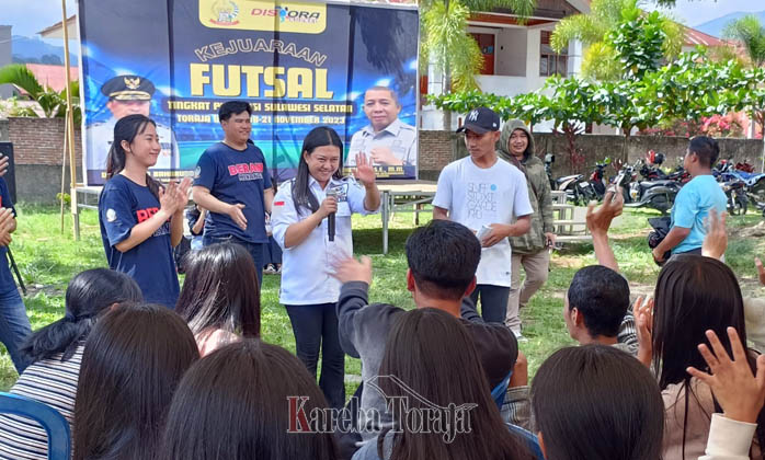 Legislator Sulsel, Sarwindye Biringkanae Dukung Kejuaraan Futsal dan Basket Tingkat Sulsel di Toraja Utara