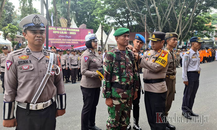 Amankan Natal dan Tahun Baru, Polres Tana Toraja Turunkan Ratusan Personil Gabungan
