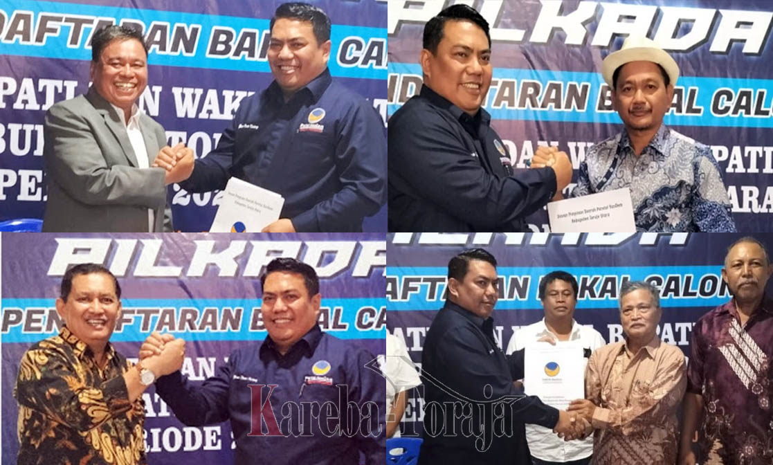 6 Bacalon Kembalikan Formulir di Partai Nasdem, Pilkada Toraja Utara Makin Kompetitif