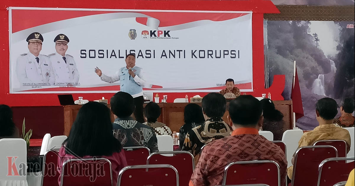 KPK Sosialisasi Anti Korupsi di Tana Toraja, Ini 8 Area Titik Rawan Korupsi di Pemda