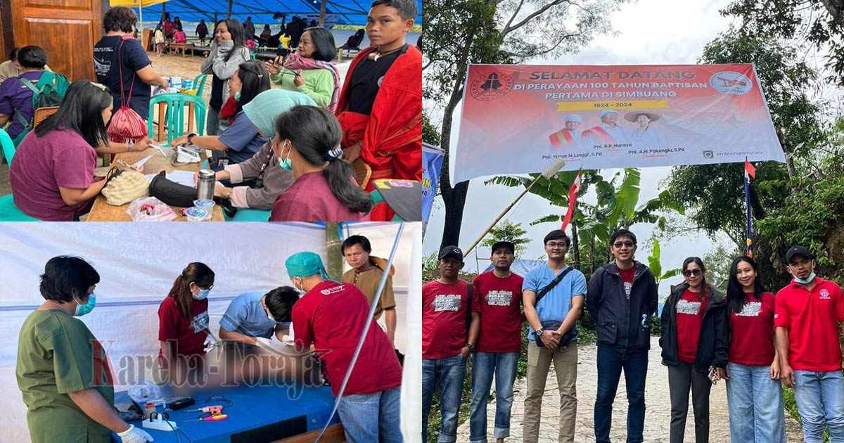 RS Elim Rantepao Gelar Pengobatan Gratis pada Perayaan 100 Tahun Baptisan Pertama di Simbuang