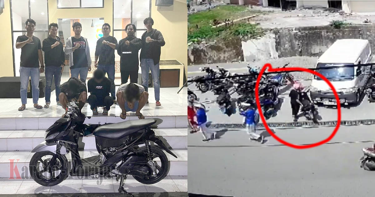 Tiga Terduga Pelaku Pencurian Motor Saat Gerak Jalan di Alun-alun Rantepao, Ditangkap