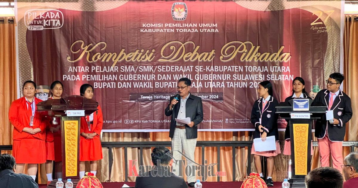 SMAN 2 Toraja Utara Juara Kompetisi Debat Pilkada KPU Tingkat Kabupaten