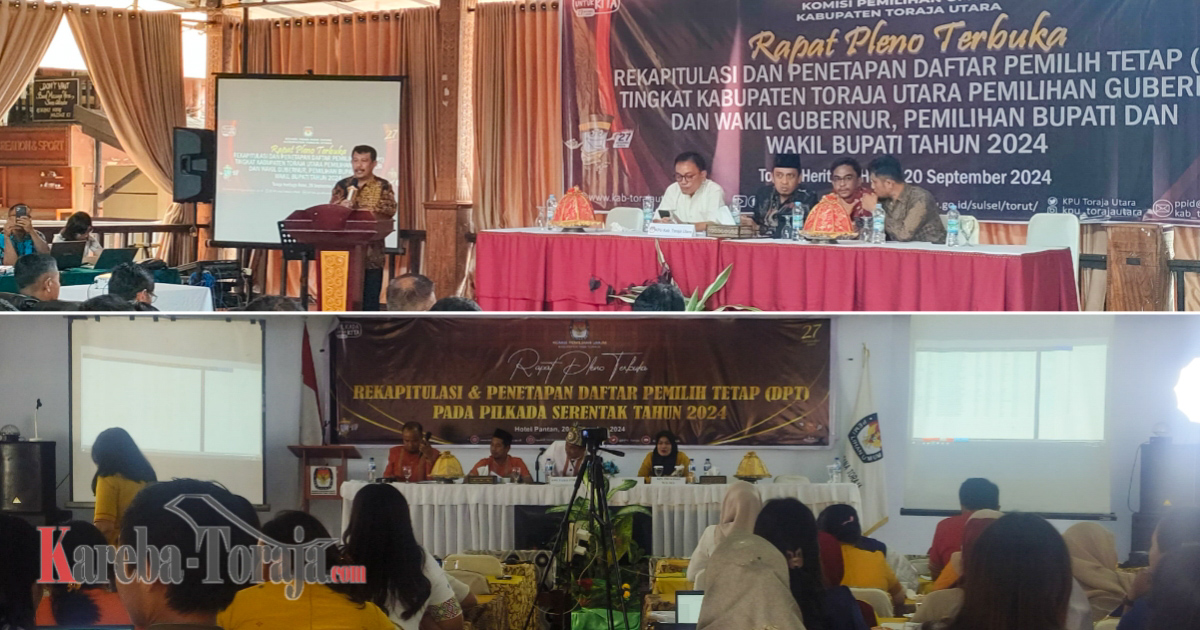 DPT Pilkada 2024: Tana Toraja 184.899 Pemilih, Toraja Utara 181.033 Pemilih