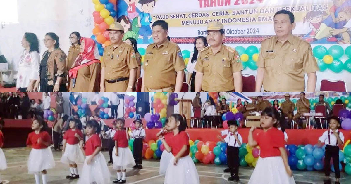 Dibuka Pjs Bupati, Gebyar PAUD Toraja Utara Tahun 2024 Berlangsung Meriah
