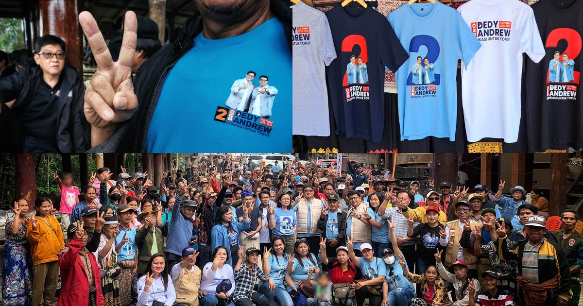 Dukung Dedy-Andrew di Pilkada Toraja Utara, Relawan Bikin Baju Seragam Secara Mandiri