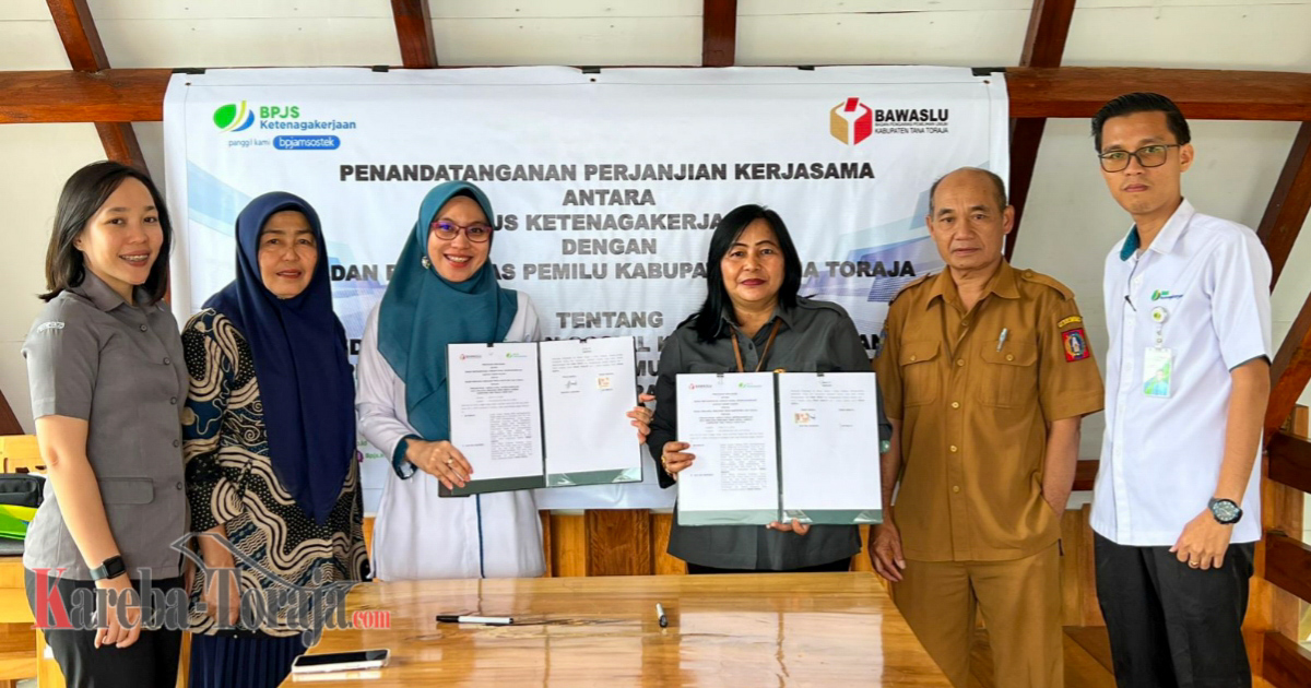Semua Pengawas Pemilihan Untuk Pilkada 2024 di Tana Toraja Dilindungi BPJS Ketenagakerjaan