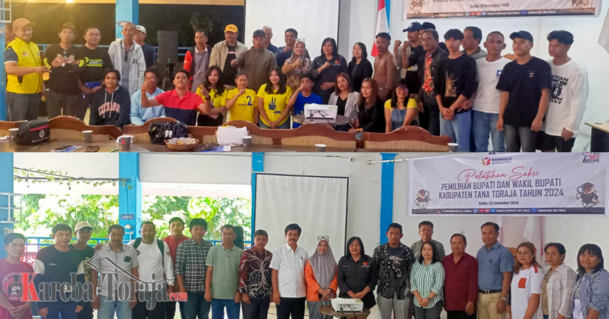 Bawaslu Tana Toraja Latih Saksi Pasangan Calon Bupati/Wakil Bupati Pilkada 2024