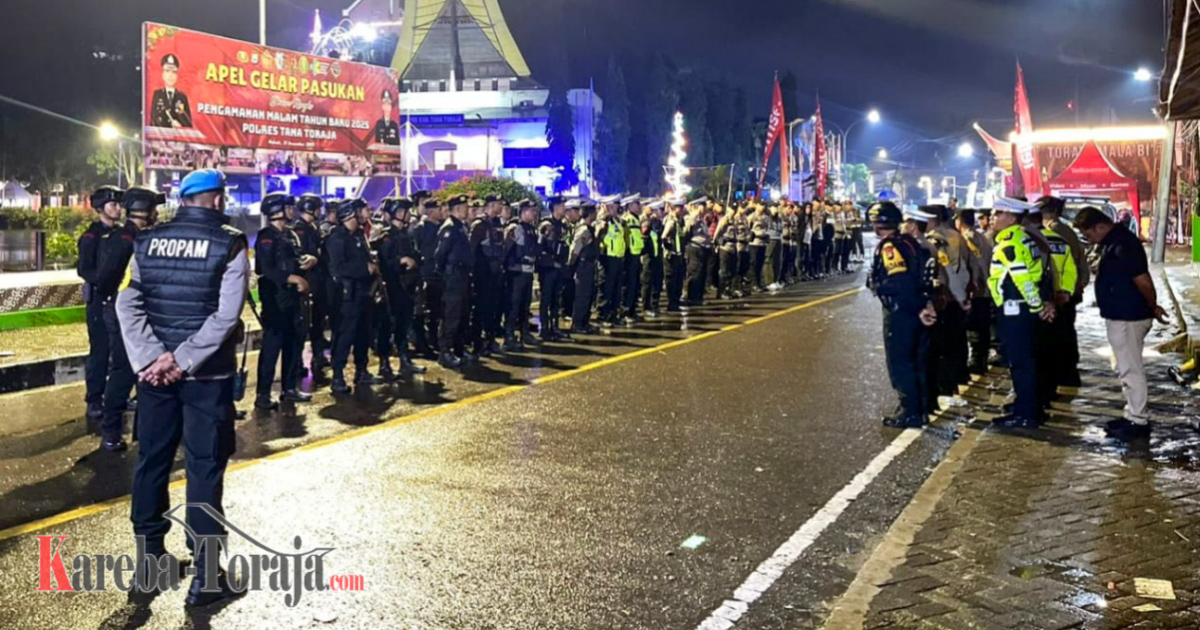 365 Personil Polres Tana Toraja Diturunkan Amankan Malam Pergantian Tahun
