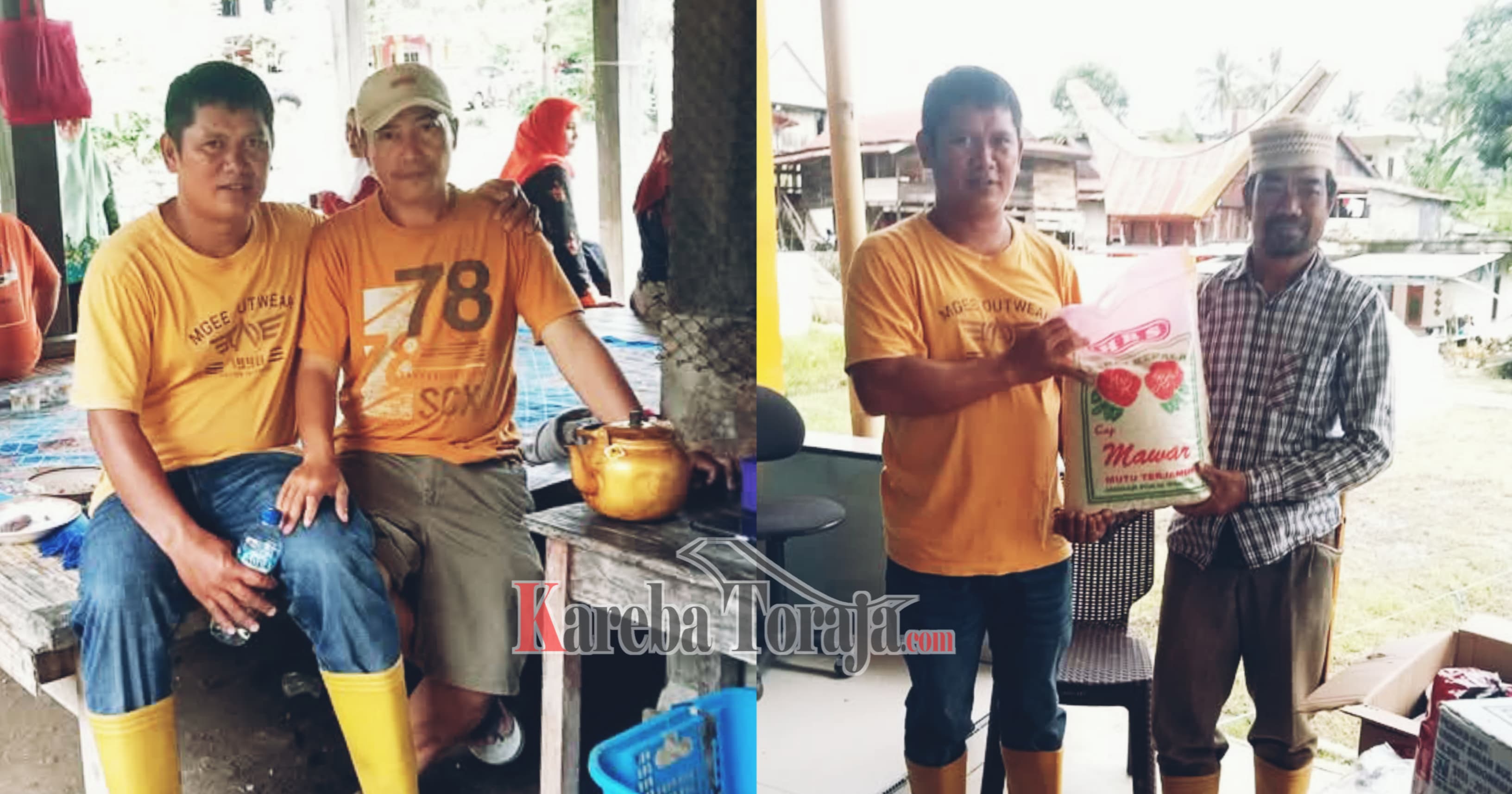 Anggota DPRD Agustinus Patinggi Beri Dukungan Moril dan Bantuan Sembako untuk Korban Tanah Bergerak di Rano