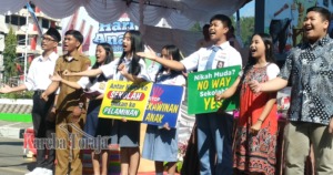 Forum Anak Sikamali’ Toraya Kampanye “Stop Perkawinan Anak” di Puncak HAN 2025