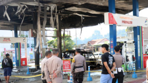 Polisi Selidiki Penyebab Kebakaran di SPBU Kamali Pentalluan Makale, Tana Toraja