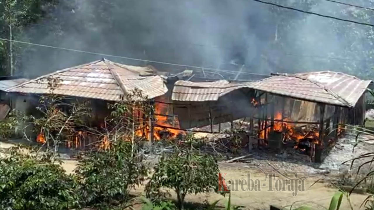 Rumah Sekaligus Kios di Ke’pe, Toraja Utara, Ludes Terbakar