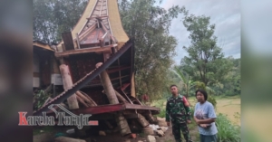 Satu Lumbung Tumbang Diterjang Angin Kencang di Kelurahan Rante, Makale