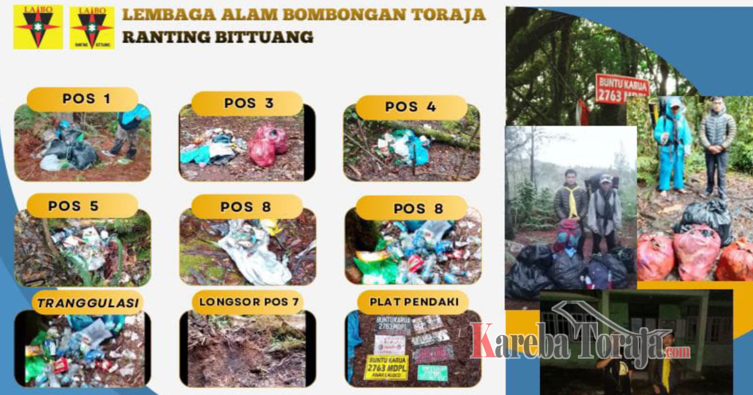 Jalur Pendakian Buntu Karua Bittuang Penuh Sampah, Pendakian Ditutup Sementara